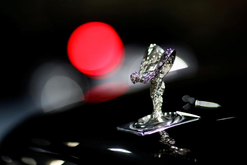 The mascot, the so-called Spirit of Ecstasy or Emily, is pictured on a Rolls Royce car displayed at the headquarters of Chabe, Chauffeured Cars Services, in Nanterre near Paris, France, July 2, 2020.REUTERS/Go<em></em>nzalo Fuentes/File Photo