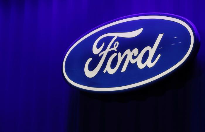 The Ford logo is seen at the North American Internatio<em></em>nal Auto Show in Detroit, Michigan, U.S., January 15, 2019. REUTERS/Brendan McDermid