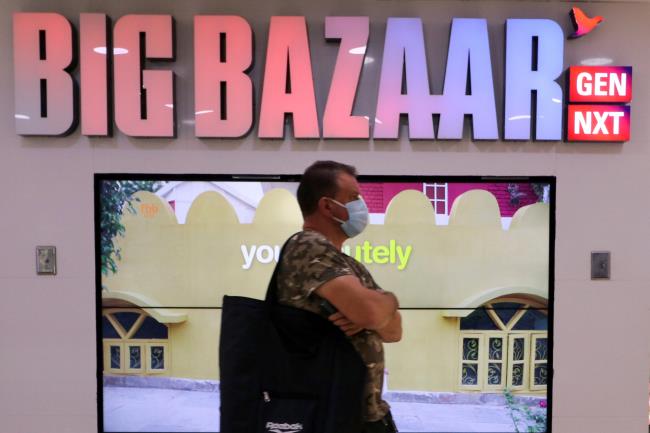 A man walks inside the Big Bazaar retail store in Mumbai, India, November 25, 2020. REUTERS/Niharika Kulkarni