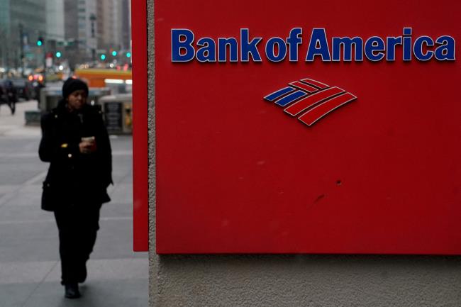 A Bank of America logo is pictured in the Manhattan borough of New York City, New York, U.S., January 30, 2019. REUTERS/Carlo Allegri