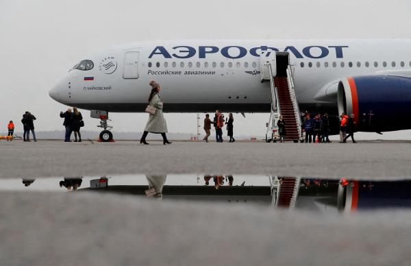 Aeroflot presents its first Airbus A350-900 at Sheremetyevo Internatio<em></em>nal Airport outside Moscow