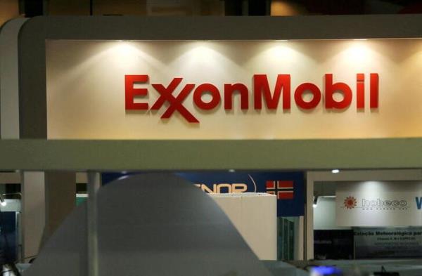 Logo of the Exxon Mobil Corp is seen at the Rio Oil and Gas Expo and Co<em></em>nference in Rio de Janeiro