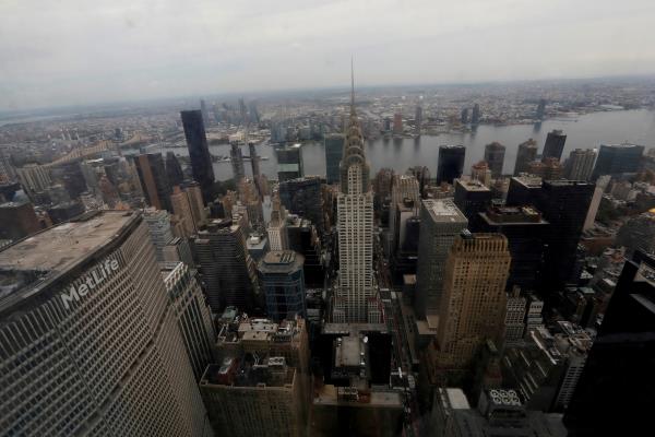 Part of Manhattan's midtown east skyline is pictured in 2020