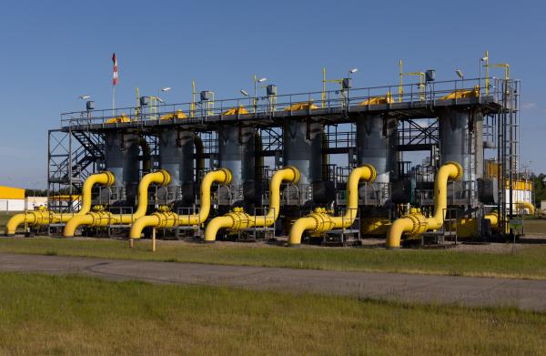 A view of the gas compressor station in Gabinek near Wloclawek