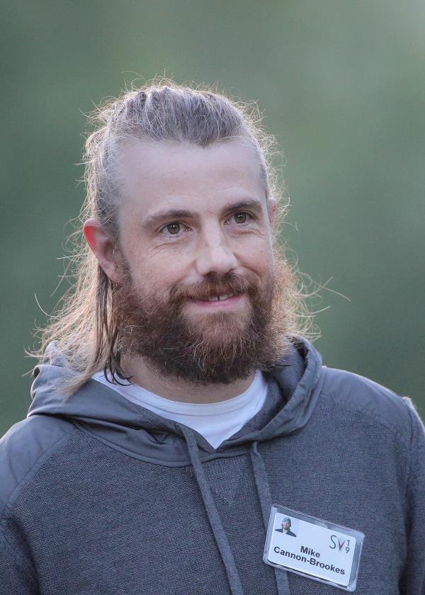 Mike Cannon-Brookes, chief executive officer of Atlassian, attends the annual Allen and Co. Sun Valley media co<em></em>nference in Sun Valley, Idaho