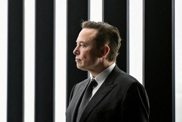 Elon Musk attends the opening ceremony of the new Tesla Gigafactory for electric cars in Gruenheide