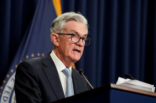 Federal Reserve Board Chair Jerome Powell speaks a<em></em>bout the U.S. eco<em></em>nomy and Fed interest rate plans during news co<em></em>nference following Federal Open Market Committee (FOMC) meeting in Washington