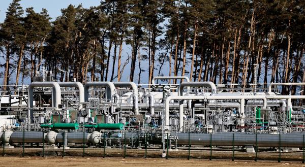 FILE PHOTO - Pipes at the landfall facilities of the 'Nord Stream 1' gas pipline in Lubmin