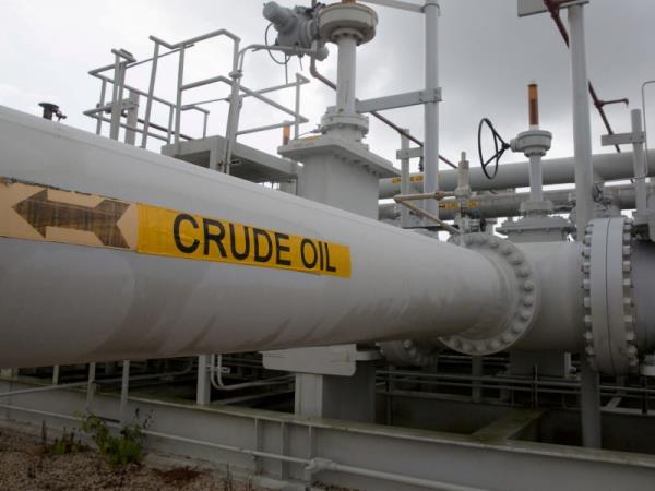 A maze of crude oil pipes and valves is pictured during a tour by the Department of Energy at the Strategic Petroleum Reserve in Freeport