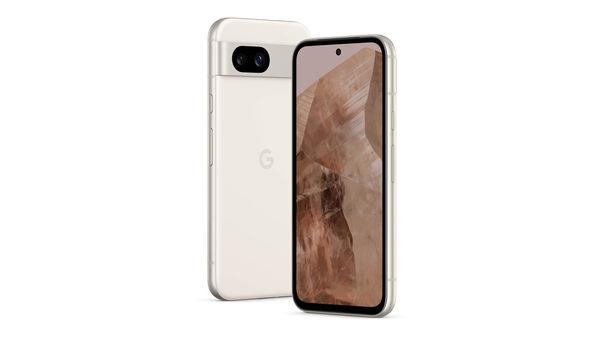 The Pixel 8a in the porcelain colour. Picture: Google.