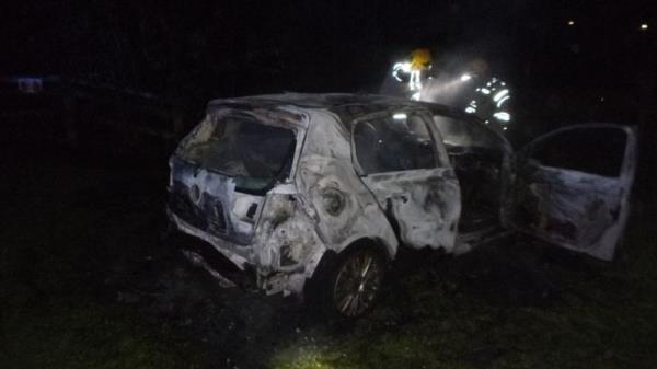 A car was left burnt out. Pic: Northumbria Police