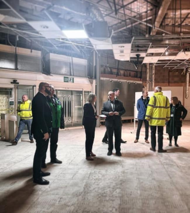 Local government minister Simon Hoare visiting Barrow, wher<em></em>e the former Debenhams store is to be turned into a training centre for submarine engineers