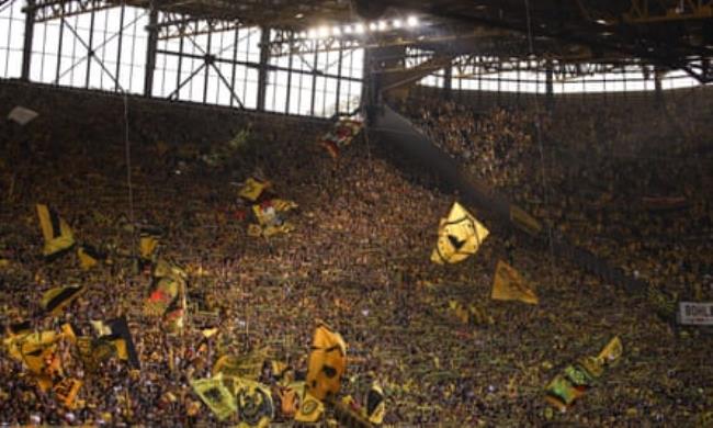 Borussia Dortmund’s famous yellow wall.
