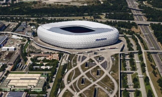 An aerial view of the Munich Football Arena.