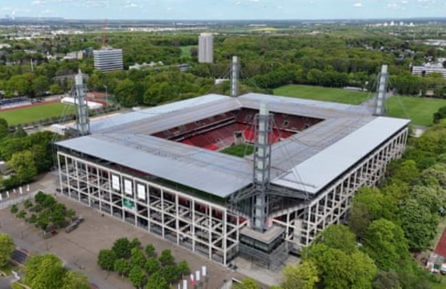 An aerial view of the Cologne Stadium