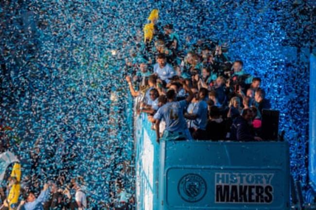 Manchester City became the first team in the history of English football to win four back-to-back league titles.