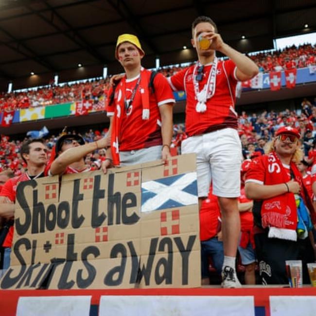 Swiss fans before Scotland v Switzerland.