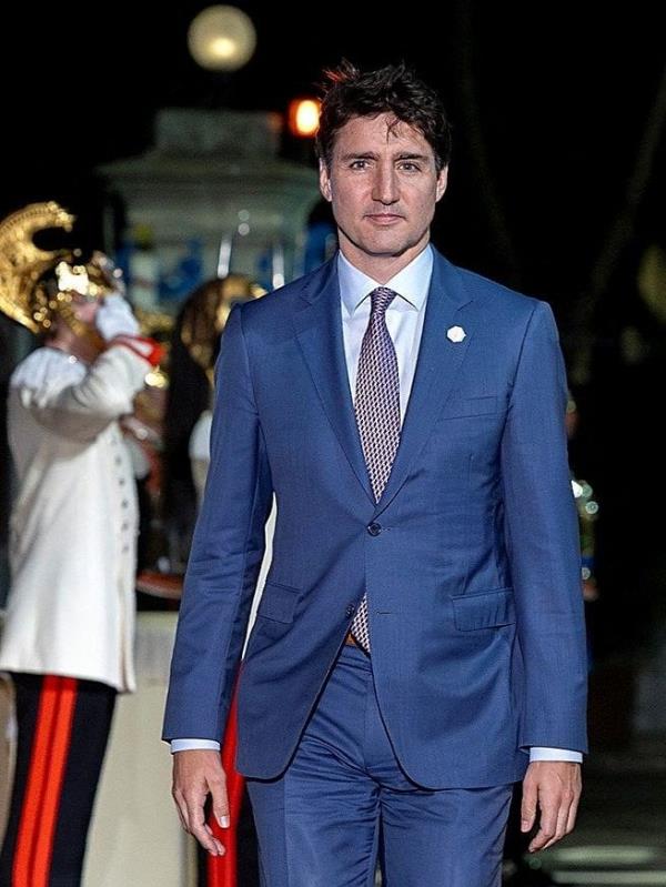 Canada's Prime Minister Justin Trudeau arrives to attend a dinner at Swabian Castle in Brindisi, Italy.