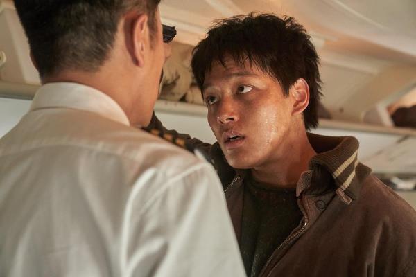 This still image, provided by Kidari Studio on June 14, 2024, shows actor Yeo Jin-goo as the attempted hijacker in the new Korean action-thriller 