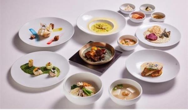 The menu for a welcome dinner for African delegations held at the Shilla Hotel in Seoul on June 3, 2024, is seen in this photo provided by the presidential office. (PHOTO NOT FOR SALE) (Yonhap)