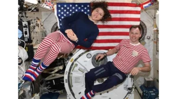 For Independence Day 2019, Expedition 60 astro<em></em>nauts Tyler N. “Nick” Hague and Christina H. Koch recorded a video message for Earthbound viewers.