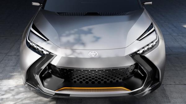 Toyota C-HR prologue, 2022, dead-on front, close-up
