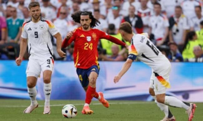 Marc Cucurella attacks for Spain