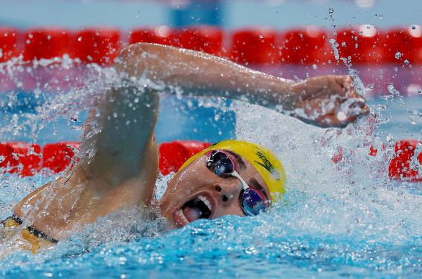 Paris 2024 Paralympics - Swimming - Women's 100m Freestyle - S9 Final - Paris La Defense Arena, Nanterre, France - September 4, 2024 Alexa Leary of Australia in action.