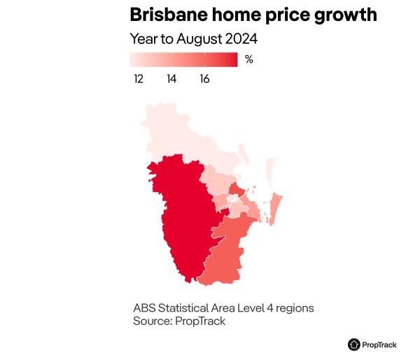 Brisbane property price heat map