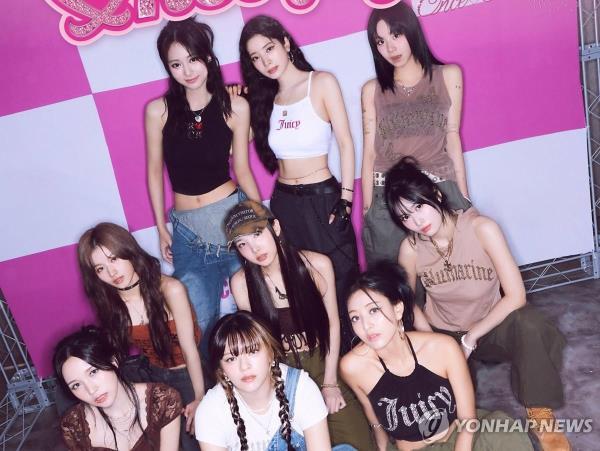 K-pop girl group TWICE is seen in this photo provided by JYP Entertainment. (PHOTO NOT FOR SALE) (Yonhap)