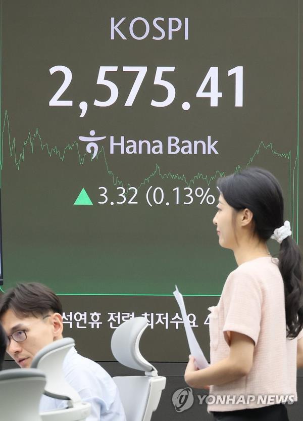 This file photo taken Sept. 13, 2024, shows the dealing room of Hana Bank in central Seoul. (Yonhap)