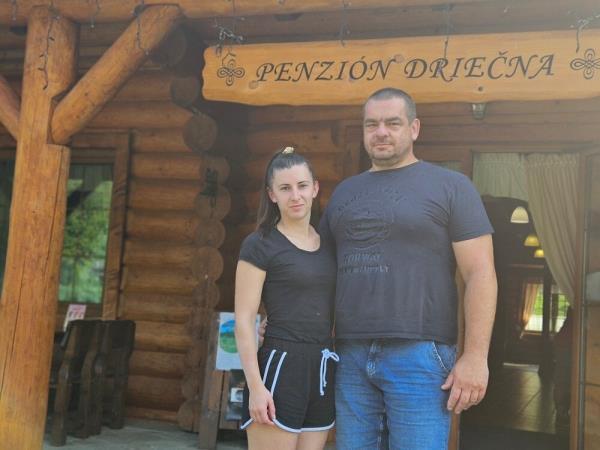 Rastislav Slivka and his partner Dominika Varcholová manage guest house Driečna.