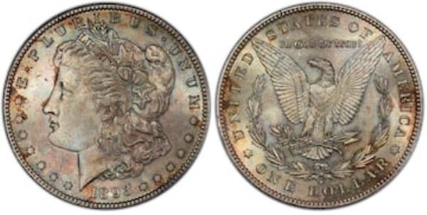 Dólar de plata de 1893 de San Francisco.