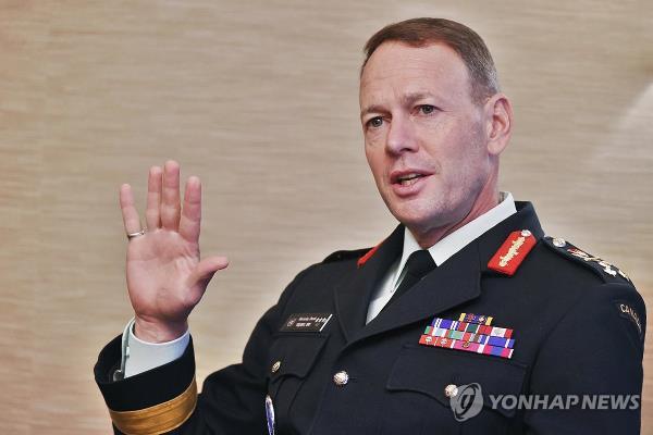 Lt. Gen. Derek Macaulay, deputy commander of the U.N. Command, speaks in an interview with Yo<em></em>nhap News Agency in Seoul on Sept. 11, 2024. (Yonhap)