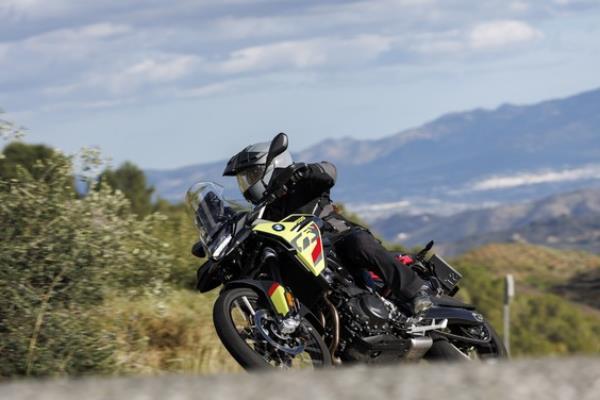 Emily Roberts on the BMW F 900 GS