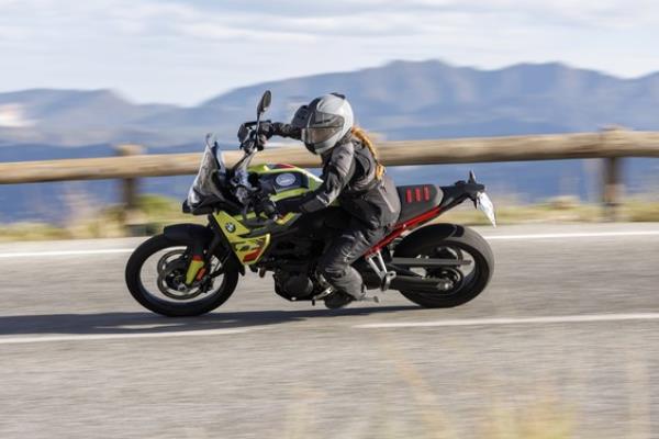 Emily Roberts on the BMW F 900 GS