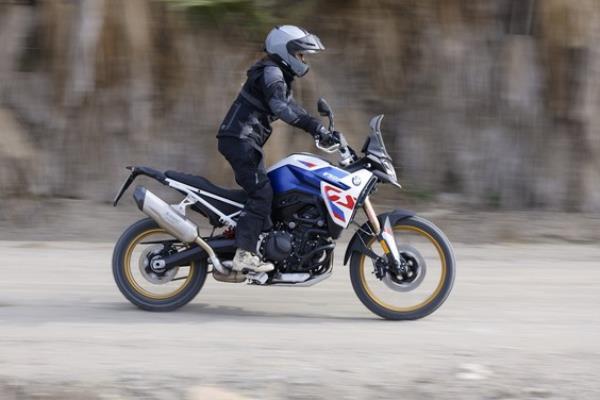 Emily Roberts on the BMW F 900 GS