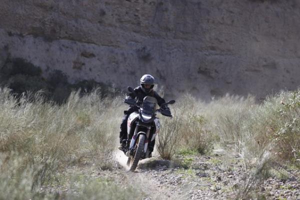 Emily Roberts on the BMW F 900 GS