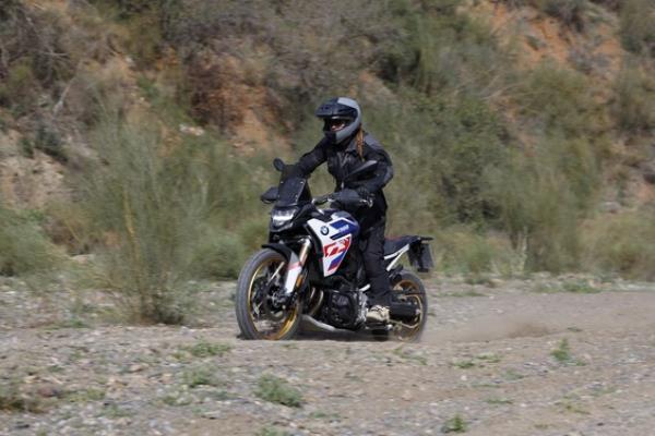 Emily Roberts on the BMW F 900 GS