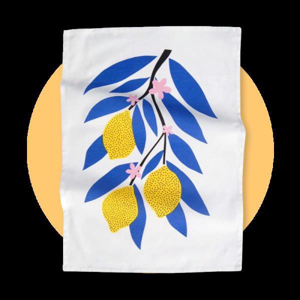 Badger & Burke lemon branch tea towel