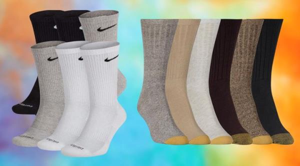 Nike crew socks and Goldtoe socks