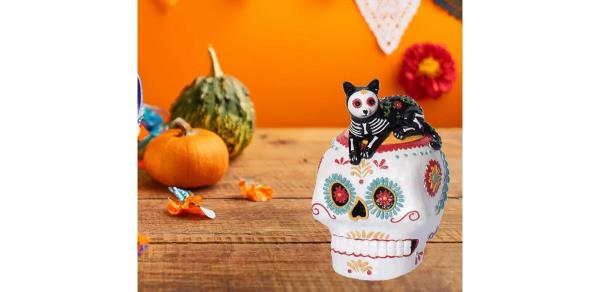 Gallerie II Feline Sugar Skull Figurine