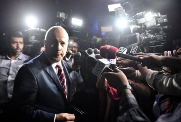 Canada's Deputy High Commissio<em></em>ner to India Stewart Wheeler speaks to media perso<em></em>nnel after meeting with officials at the Indian government's Ministry of External Affairs