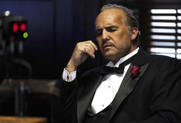 Billy Zane as Marlon Brando in The Godfather for Waltzing with Brando biopic 