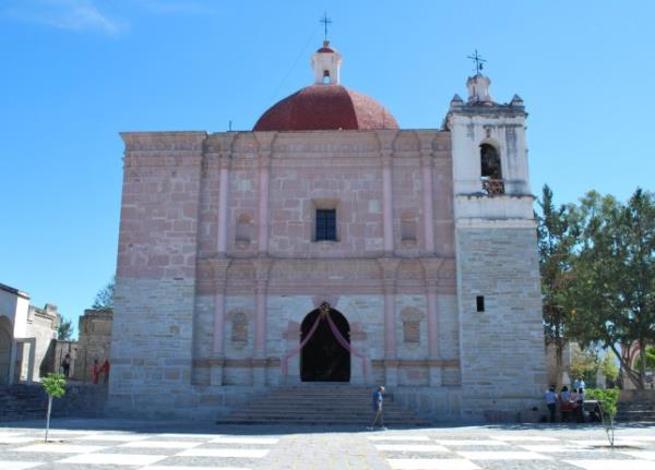 MITLA, OAXACA, MEXICO Photo shows the Church of San Pablo Apostol at Mitla. Ancient tunnels believed to be the ?entrance to the underworld? have been found penetrating deep into the earth beneath a centuries-old church (Credit: Thelma Datter via Pen News) (Pen News ?25, ?15, ?10 online) (Co<em></em>ntact editor@pennews.co.uk/07595759112)