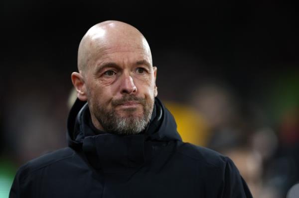 Erik ten Hag watches Man Utd in action against Brentford