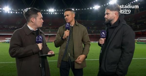 Jermaine Jenas was a pundit for Arsenal's 2-2 draw with Liverpool on Sunday