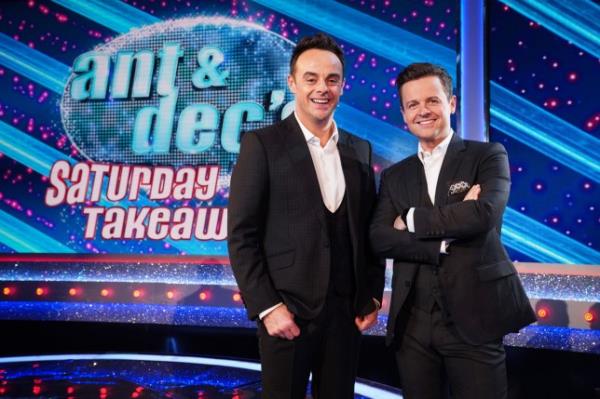 Ant & Dec on Saturday Night Takeaway stage