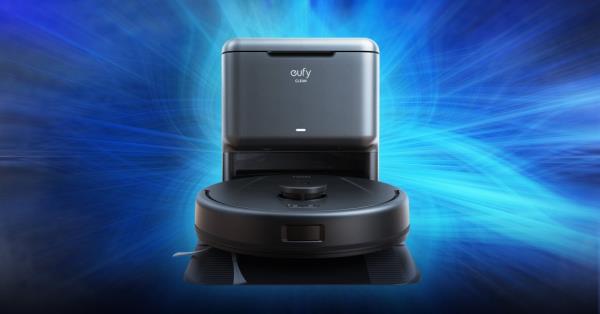 Image of eufy robot vacuum cleaner that you can get for free with selected Virgin Media O2 bundles for a limited time only