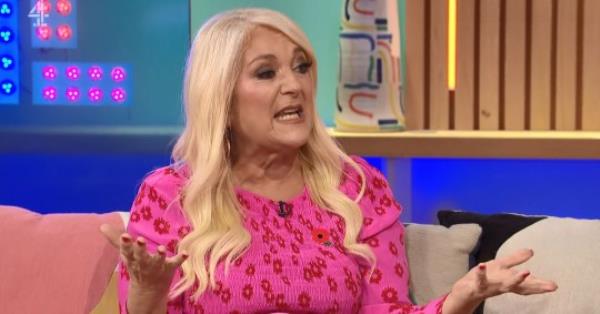 Vanessa Feltz on Sunday Brunch, looking frustrated as she slams Miss Piggy